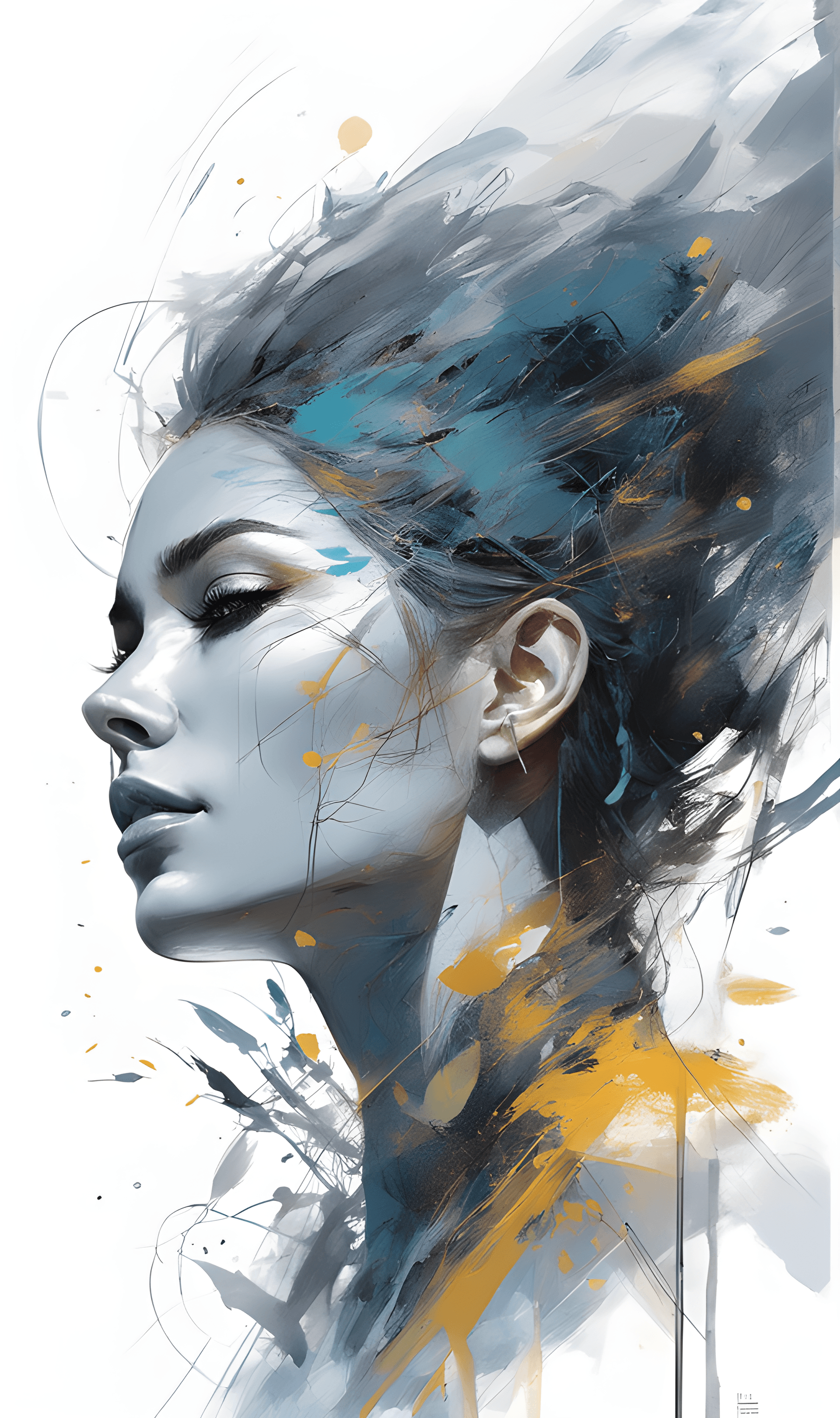 AI generated: abstract beauty, centered, looking at the camera, approaching perfection, dynamic, moonlight, highly...