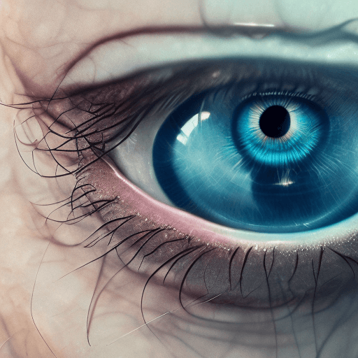AI generated: an eye caught in a water drop, in the style of cryengine, pegi nicol macleod, realistic genre scenes...