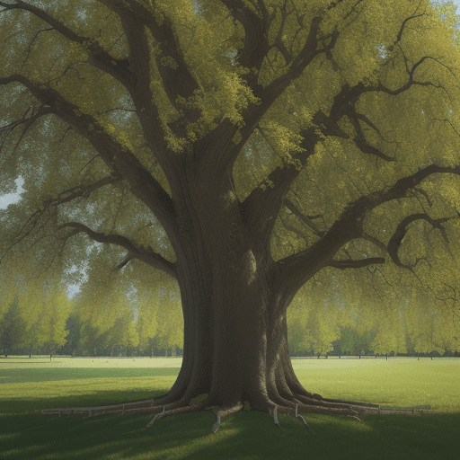 AI generated: "Craft a detailed narrative or description inspired by the resilient and majestic American Elm (Ulmu...
