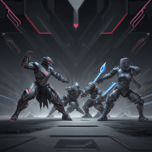 AI generated: Digital art, ultra-high-resolution, dynamic scene of an epic battle between developers in an open so...
