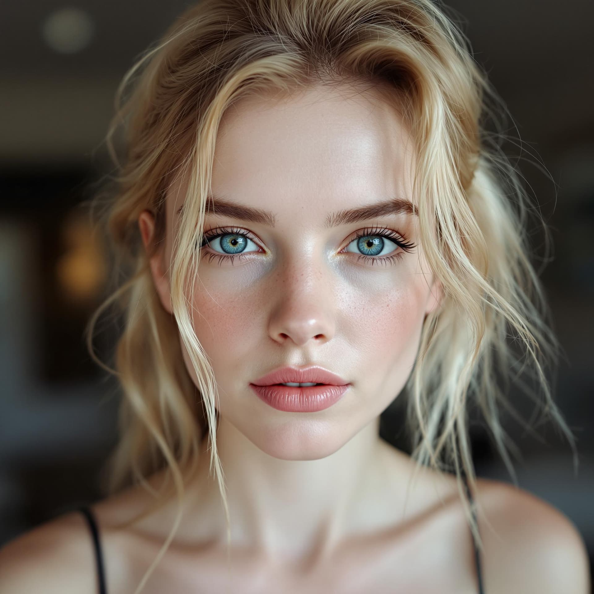 AI generated: white skin blonde with skinny hot face