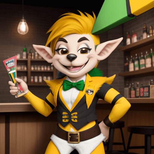 AI generated: Scrappy, the Kennesaw state University mascot, as a nonbinary chronically online lesbian, holding an...