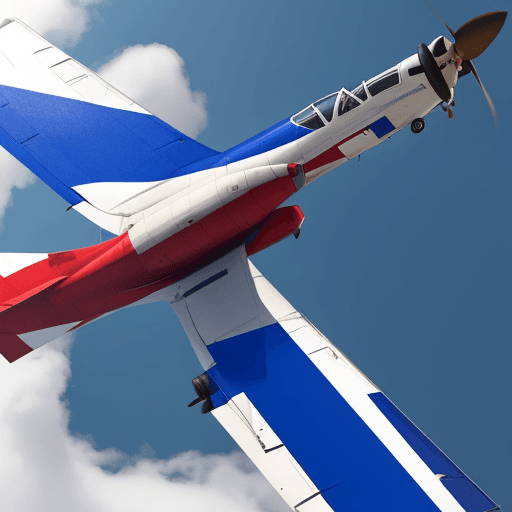 AI generated: Flying a plane with Finland flag on it, a huge snake sitting on the plane