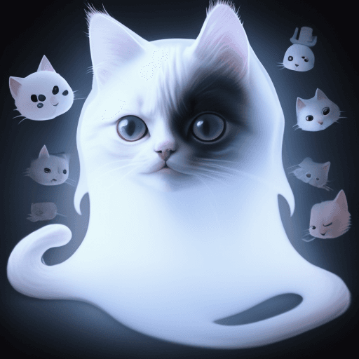 AI generated: cat ghost
