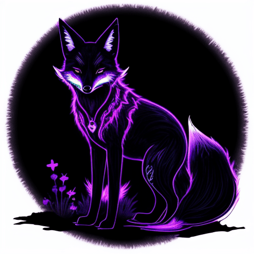 AI generated: Blacklight fox