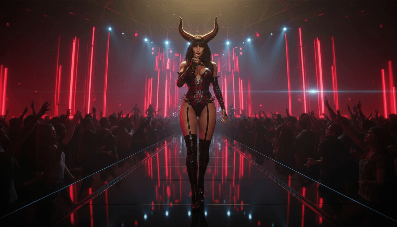 AI generated: Turn lens 90°

Extreme closeup portrait  of a female demon, bathed in a warm, lightHer physique, h...