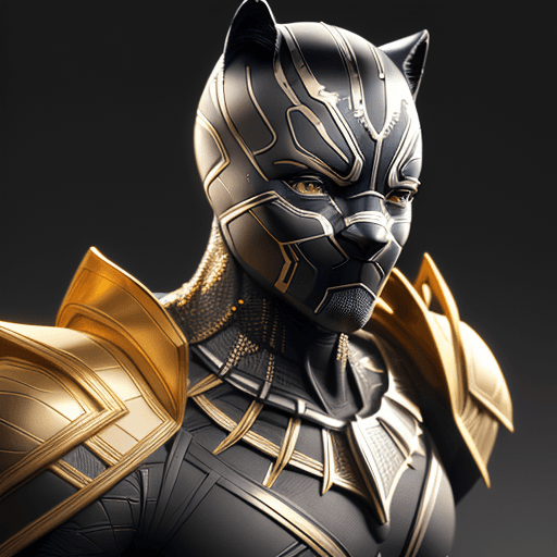 AI generated: a close up of a statue of a man with a gold and white costume, super detailed render, 3 d render cha...