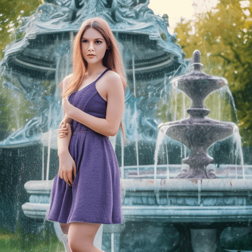 AI generated: Young woman, high detailed beutiful body, beautiful chest, blue eyes, beutifull face, long hairs, sh...
