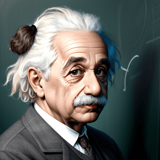 AI generated: A realistic portrait of Albert Einstein writing on a blackboard: What is ChatGPT?
