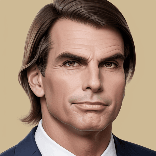 AI generated:  Jair Bolsonaro presidente homem de bem elegante honesto simpático 