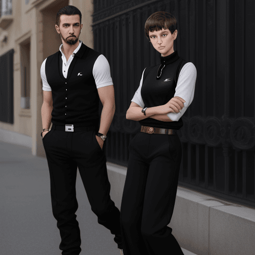 AI generated: Albanians, 1.90m, Rich, goatee, Black Wide pants, Lacoste pullover, Black shose  Nike, With Mercedes...