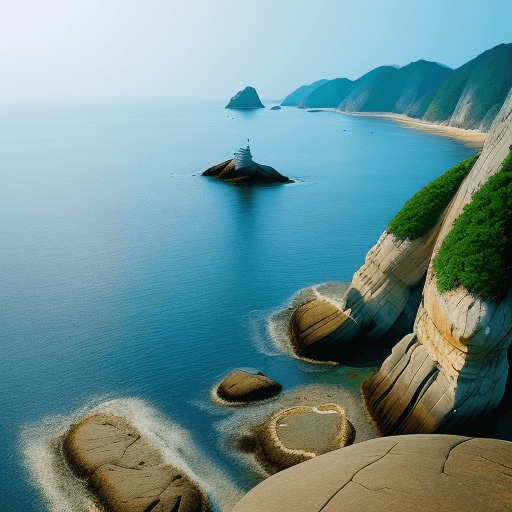 AI generated: Hongdo Rock, Sea Scenery, South Korea