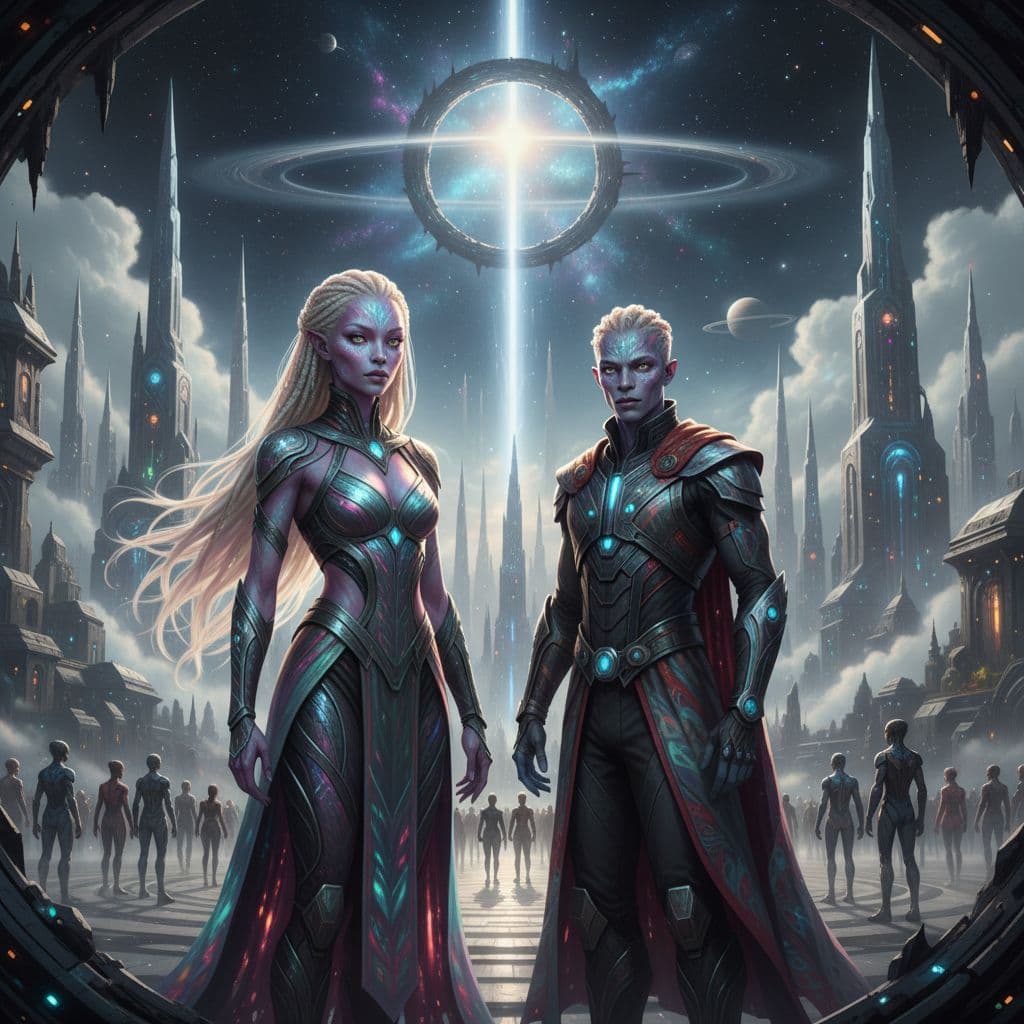 AI generated: Create a unique, flesh, organic, human or human-like species based on the reference photo. Male and ...