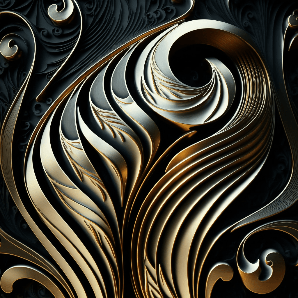 AI generated: Abstract damascus steel art