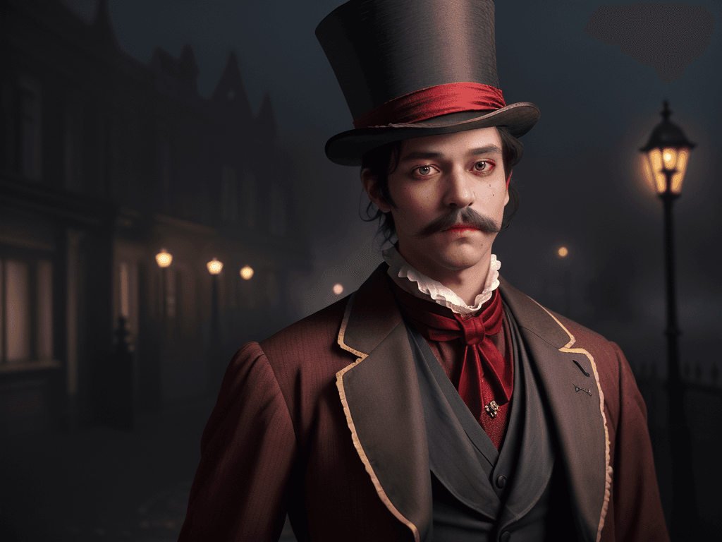 AI generated: (masterpiece of the highest quality:1.2), (ultra detailed), 1man, detailed face, glowing red eyes, b...