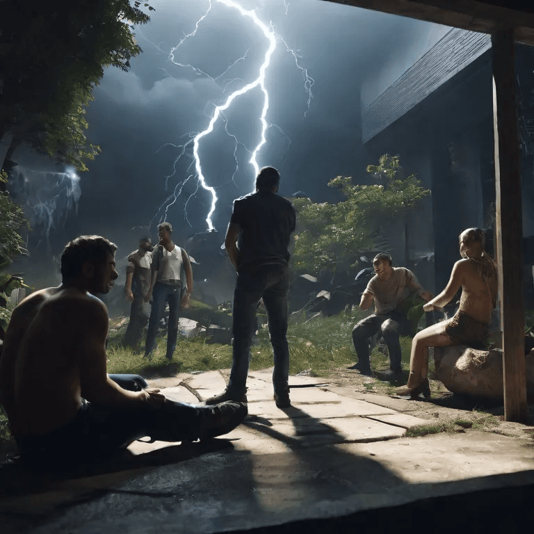 AI generated: The artwork is a hyper-realistic and hyperdetailed image of a random scene with realistic human figu...