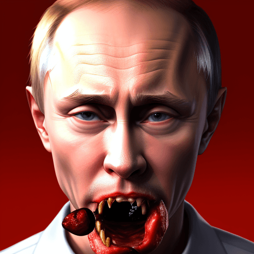 AI generated:  Putin eat usa ,4 k , ultra HD 