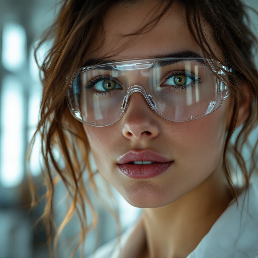 AI generated: High resolution photography 
young scientist woman,
photorealistic, realistic light, wide angle, kin...