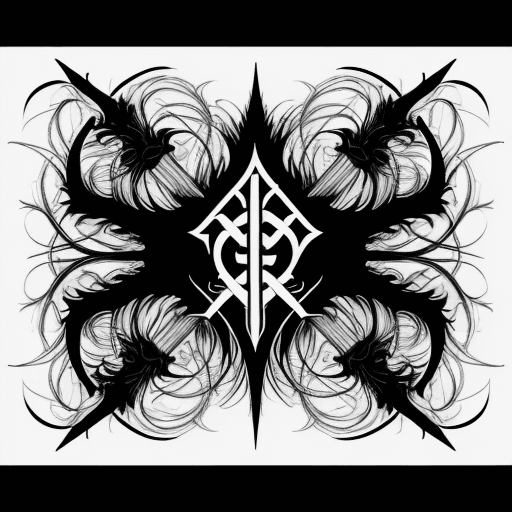 AI generated: Bandlogo for "Antiversum", Introspective Black Metal, Black and white, vector art