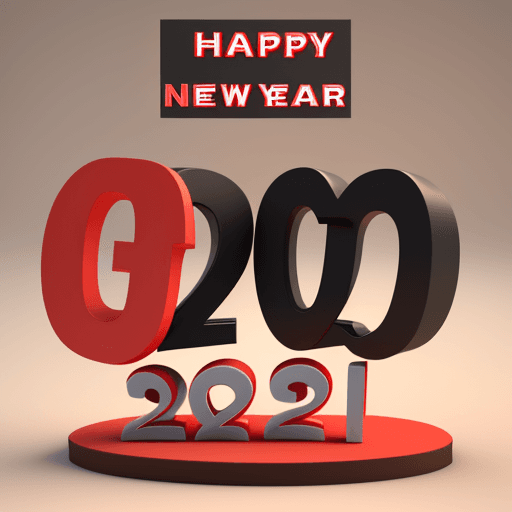 AI generated: 3d happy new year prompt 2024
