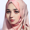 AI generated: Create a realistic style portrait full body image of a gorgeous Turkish muslim women wearing pink co...