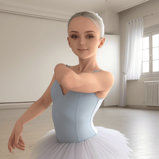 AI generated: moj novy slabo ružový obal na ktorom je nežná baletka ktorá má na sebe biele šaty a tancuje a v poza...