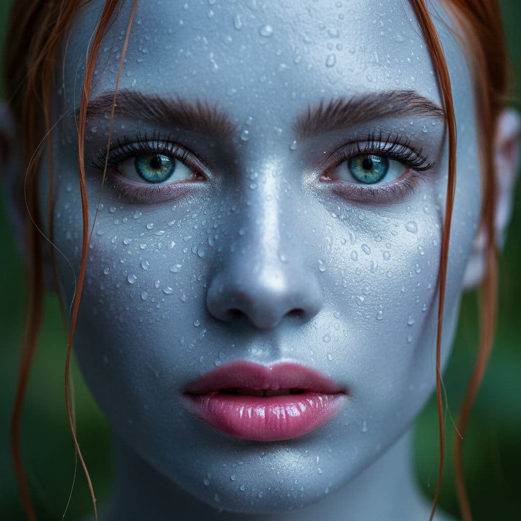 AI generated: {
  "subject": {
    "type": "female model",
    "expression": "pink bold lips",
    "eyes": {
...