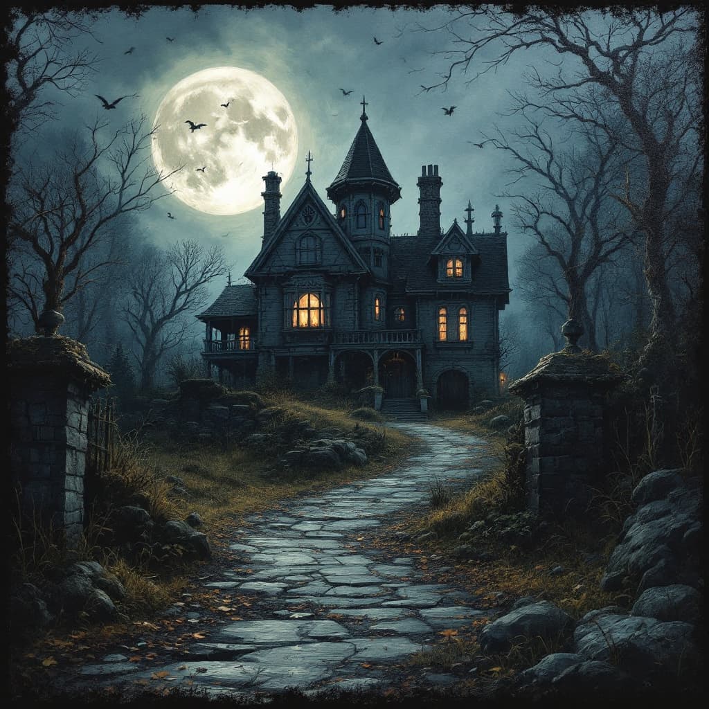 AI generated: Haunted House 