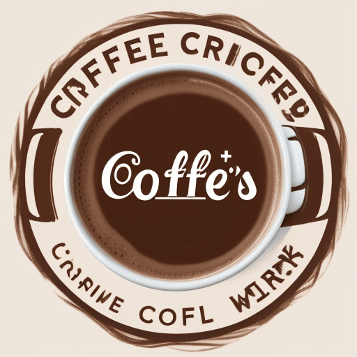 AI generated: craft coffee logo italic writing, hd quality, brown cream chocolate colour's, flat white in a cup, c...