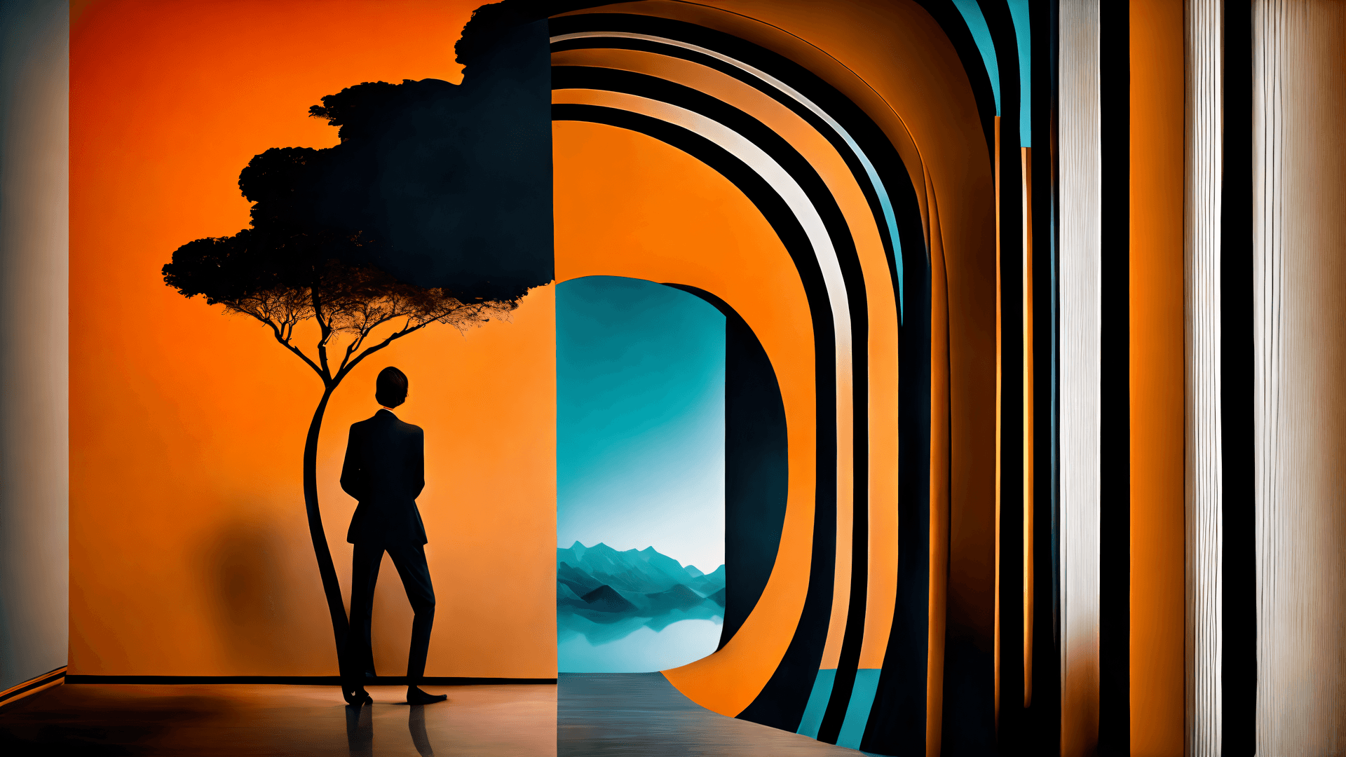 AI generated: surreal vision of contrast between music and silence,masterpiece,top quality,best quality,official a...