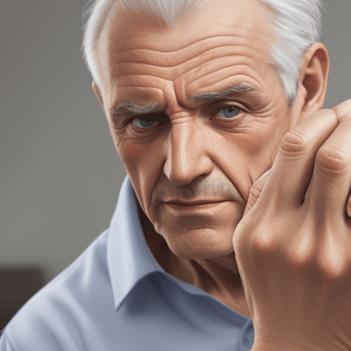 AI generated: european realistic older man, joint pain, arthritis, osteochondrosis.