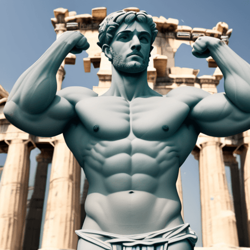 AI generated: men, crossfither, mucle, lofi colors, lofi vibes, extra eyes, hight definition, abs market, god gree...