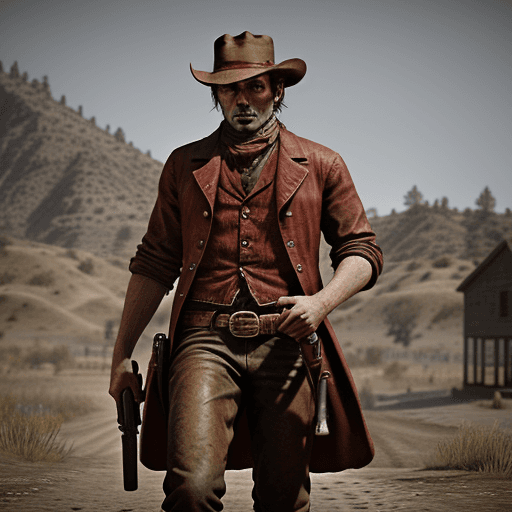 AI generated: make me red dead redeption 2 photo of artur morgan
