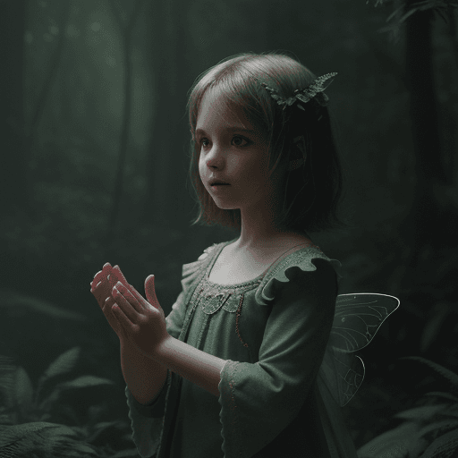 AI generated: 8 years old girl, in the forest, near animals, magic, cinematic, fairy tale, high detail, octane ren...