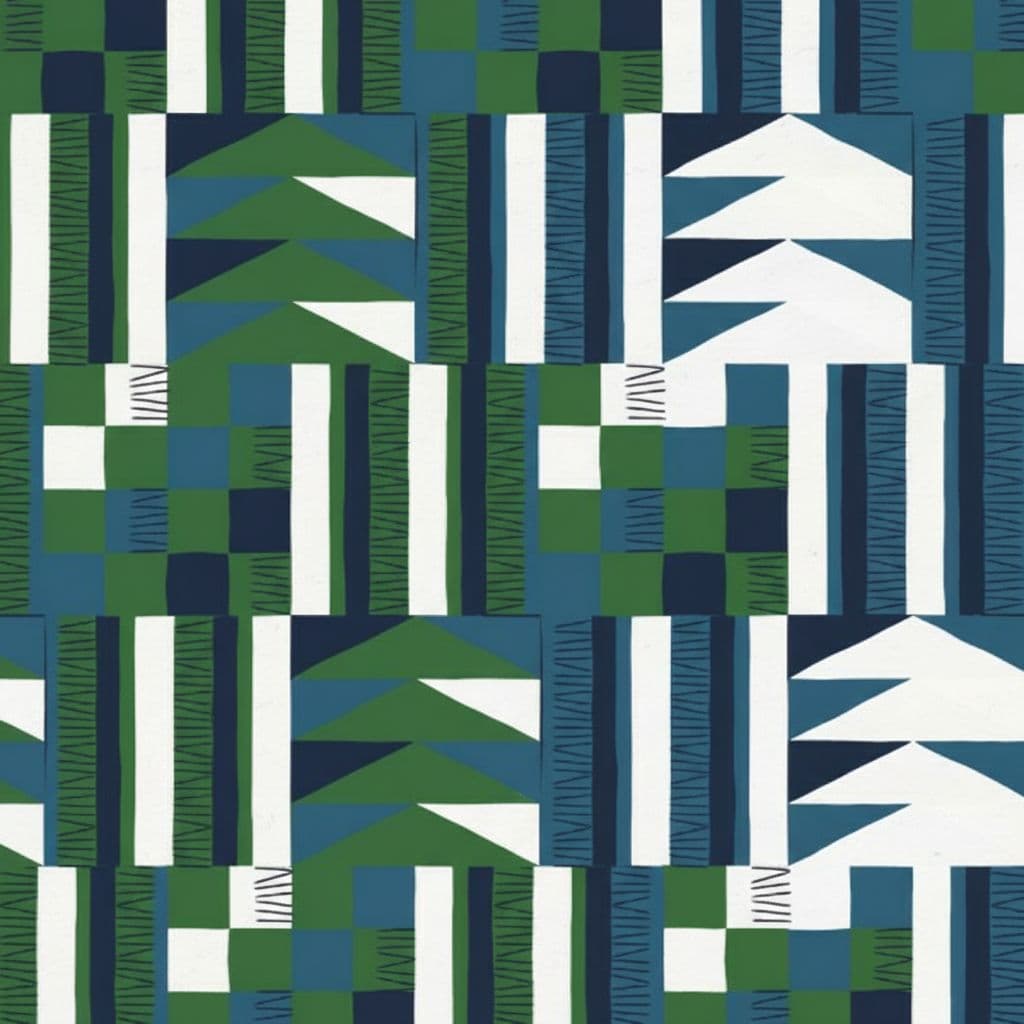 AI generated: regenerate the canvas in a green white and blue theme