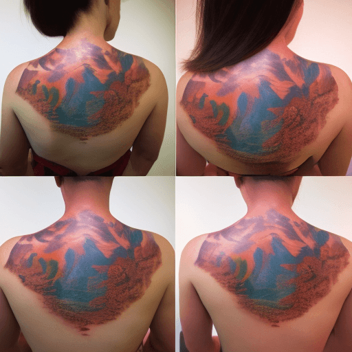 AI generated: Tattoo of Madagascar island on the scapula ::