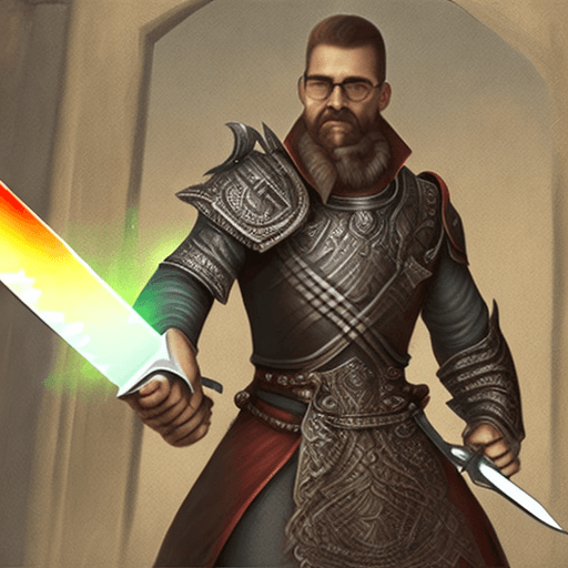 AI generated: smith use hammer to make sword