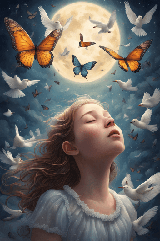 AI generated: Dream world with birds and butterfly 
 Sarah possessed a gift that set her apart from the others—a ...