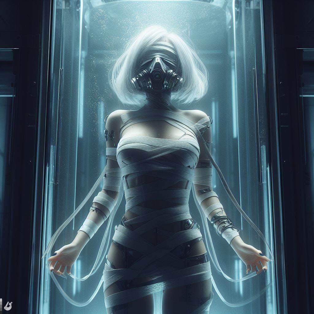 AI generated: digital art, best quality, ultra realistic, ultimate detailed, sci-fi, centered composition, full-le...