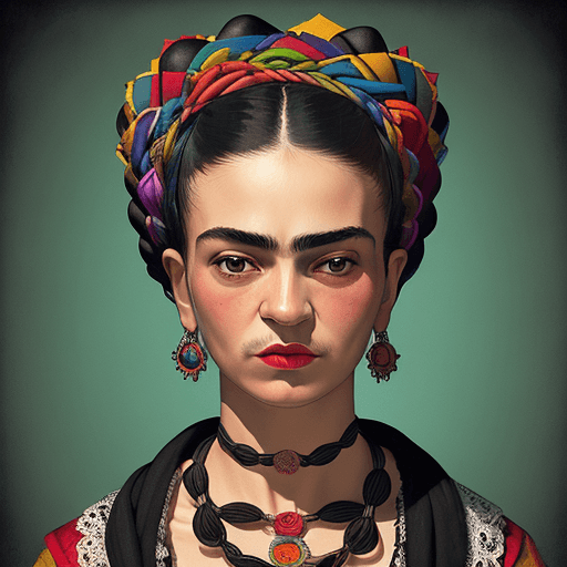 AI generated: high resolution, creative 
 man designer, black, unbelievable, great, deep, by style of Frida Kahlo ...