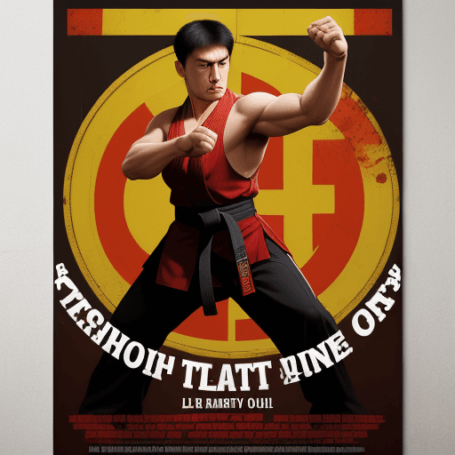 AI generated: a poster with the text "AFC" written in the style of martial arts , with the date April 14 at the bo...