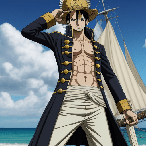 AI generated: imagen de trafalgar d wtar law, de one piece, ultra realista, haceindo el rom, mirando al espectador...