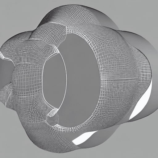 AI generated: Create simple 3D cubic 
algorithmic model image - white background