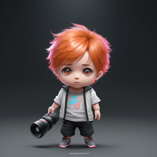 AI generated: 4d photographic image of full body image of a cute little chibi boy realistic, vivid colors octane r...