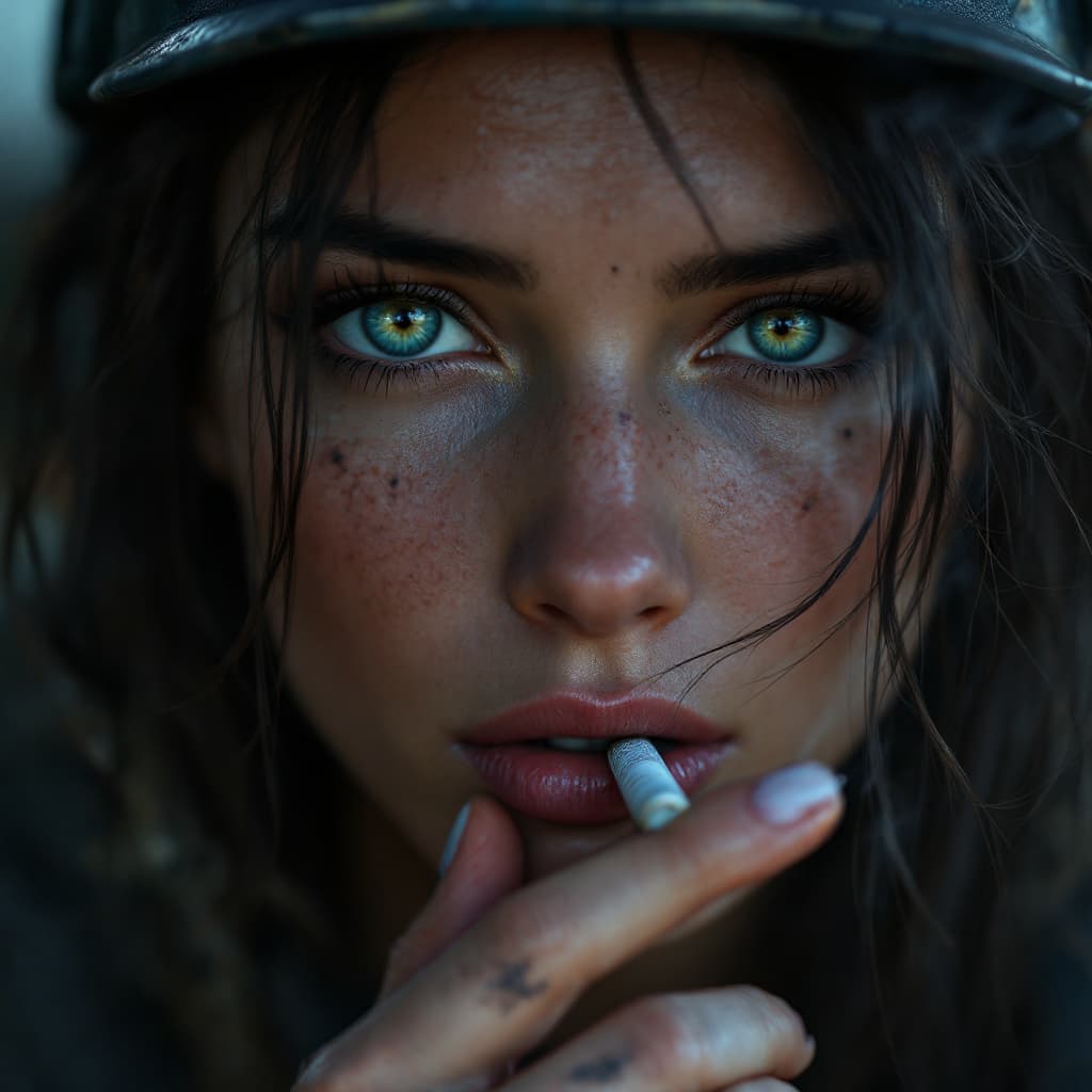 AI generated: girl, photo of the most beautiful artwork in the world for a woman featuring soft lustrous,she is Sm...