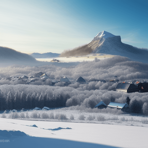 AI generated: eine winterlandschaft