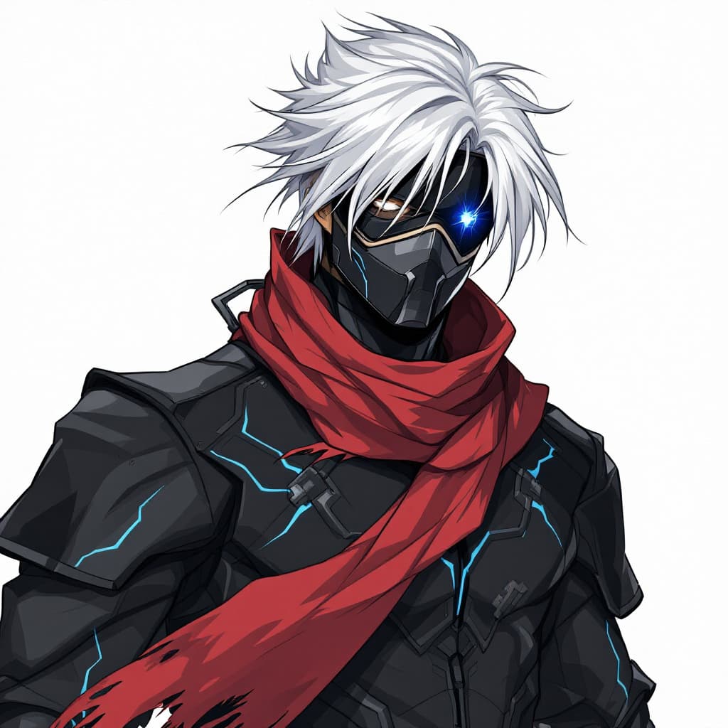 AI generated:  Name: Bert Ryker
 Aesthetic:
Sleek black tactical suit with glowing blue rune-like veins (anime fla...
