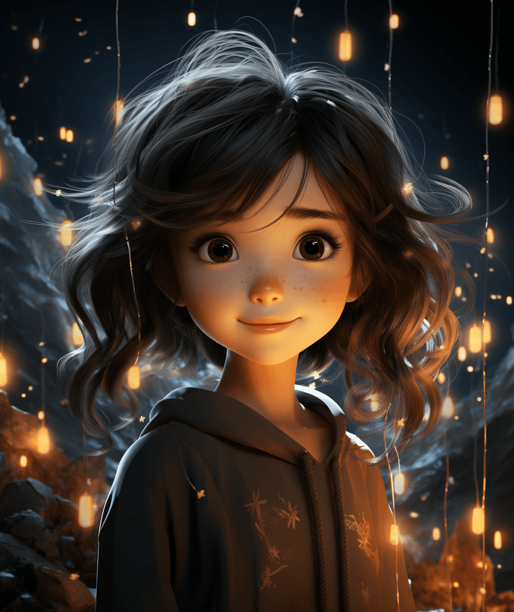AI generated: an asian girl with big eyes and dark hair, in the style of the stars art group (xing xing), photorea...