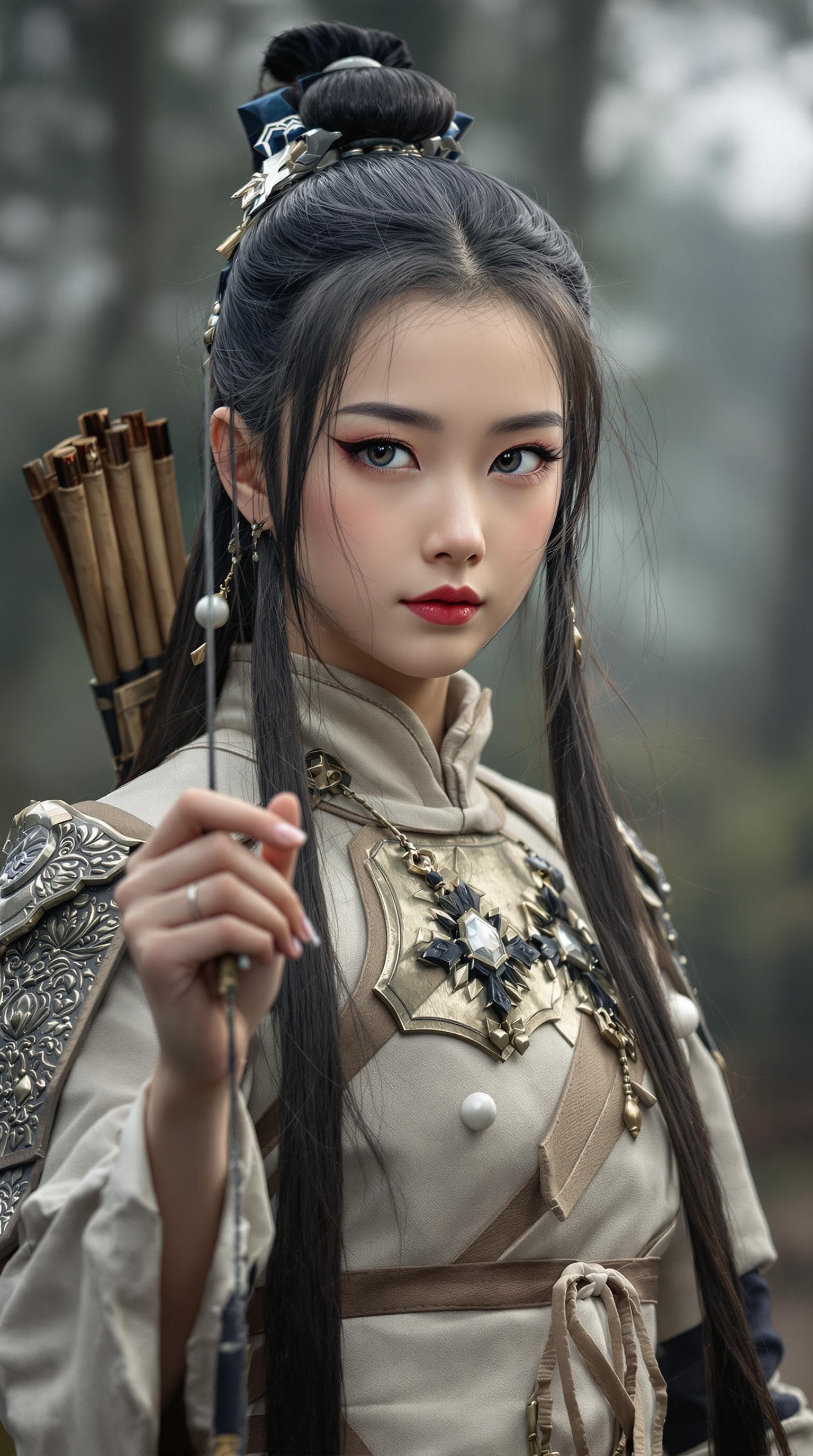 AI generated: a professional photo of a exceptionally beautiful girl in the world (age 7), (seven year old) Chines...
