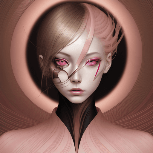 AI generated: drawing of an eye by the artist tehsutayuki, aizu, in the style of fashion illustrations, light bron...